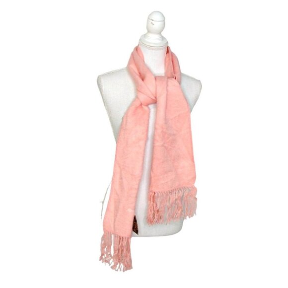 Alpaca Warehouse Accessories - NEW Alpaca Camargo Pink Scarf Fringe Long Length 76x9" Warm Soft Winter Neck NWT